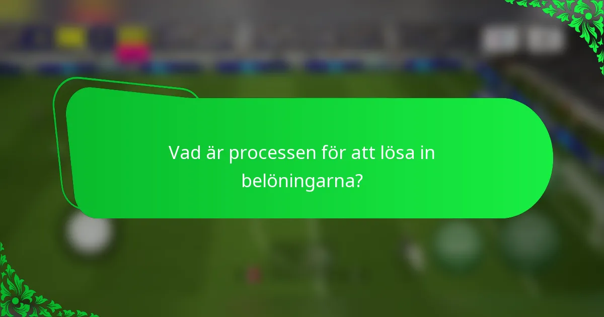 Vad är processen för att lösa in belöningarna?